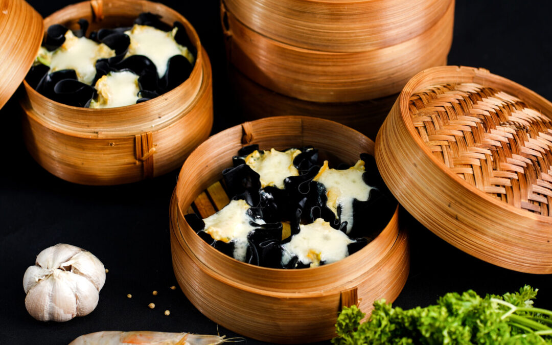 DIMSUM BUNGKUS KULIT CHARCOAL TOPPING MOZARELA