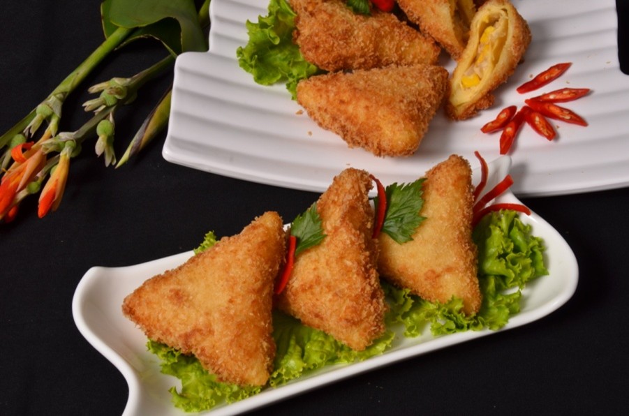 TRIANGLE CORN AND MAYO RISOLES