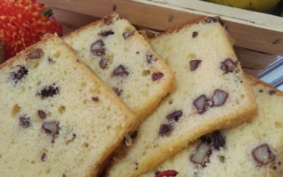 Orange Chiffon Cake with Cheese Speckles